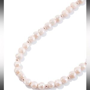 New in Bag Shimmering Midnight Necklace in Coconut Light Rose Gold By Alexa Rae